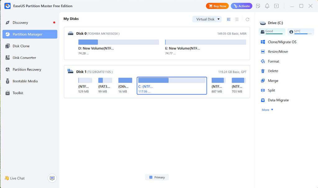 easeus partition master