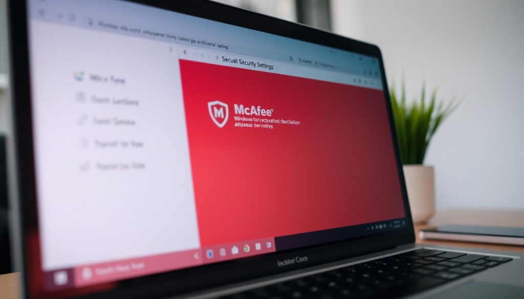 McAfee deactivation guide windows security settings