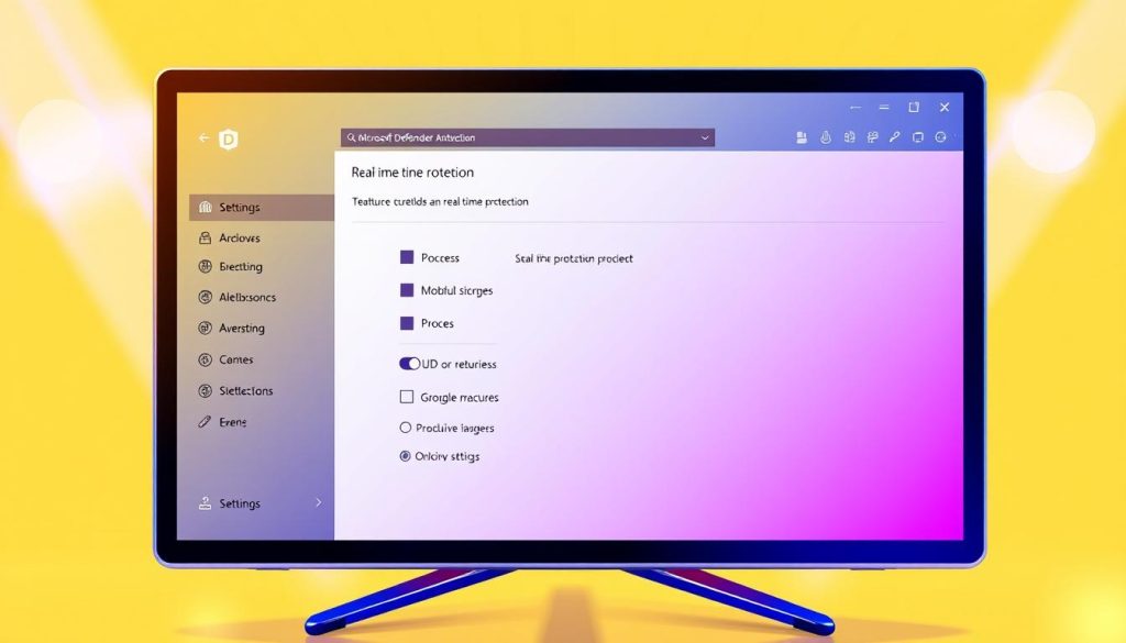 Microsoft Defender real-time protection settings