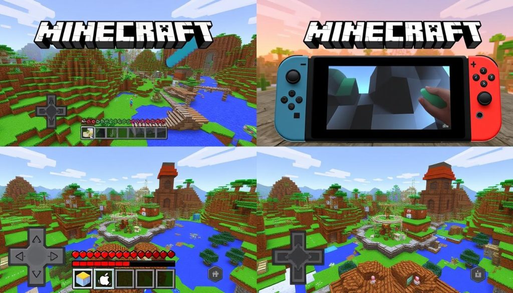 Minecraft Nintendo Switch Gameplay Comparison