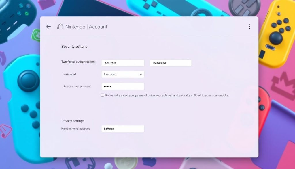 Nintendo Account Security Settings