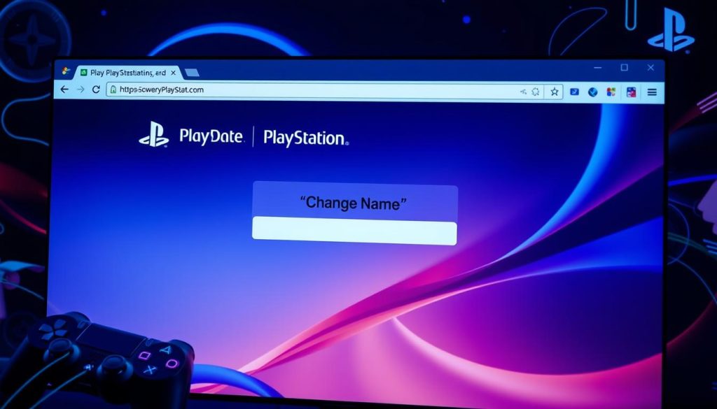 PlayStation name change web browser