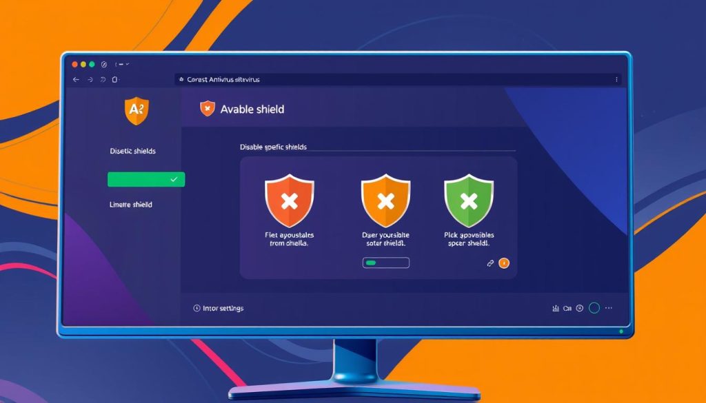 disabling specific avast shields