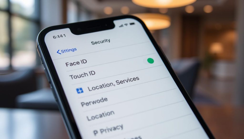 iPhone security settings