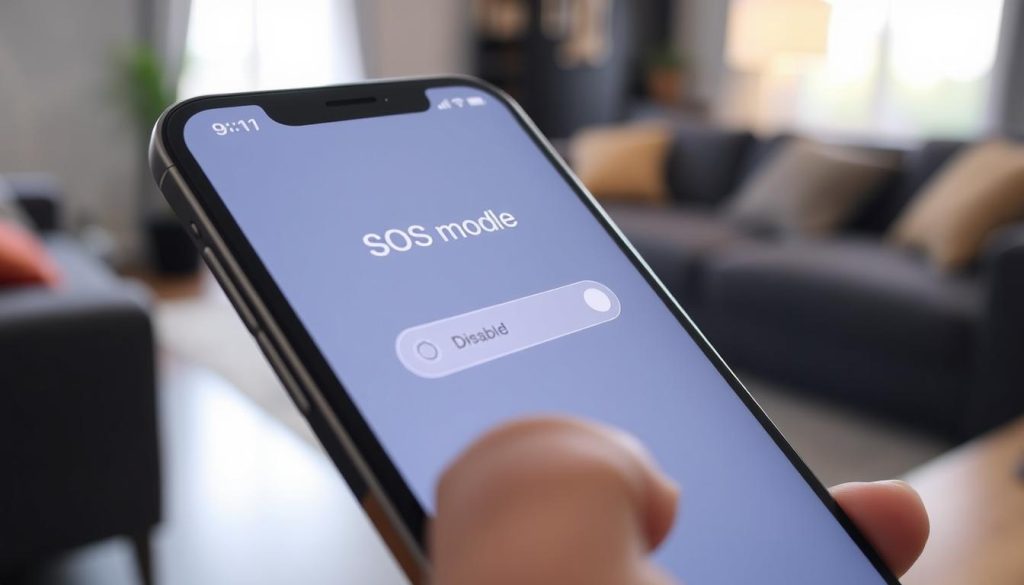 Disabling SOS mode on iPhone