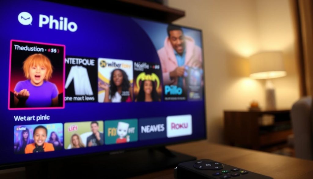 Philo interface on Roku device