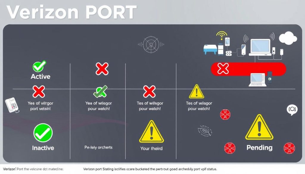 Verizon port status meanings