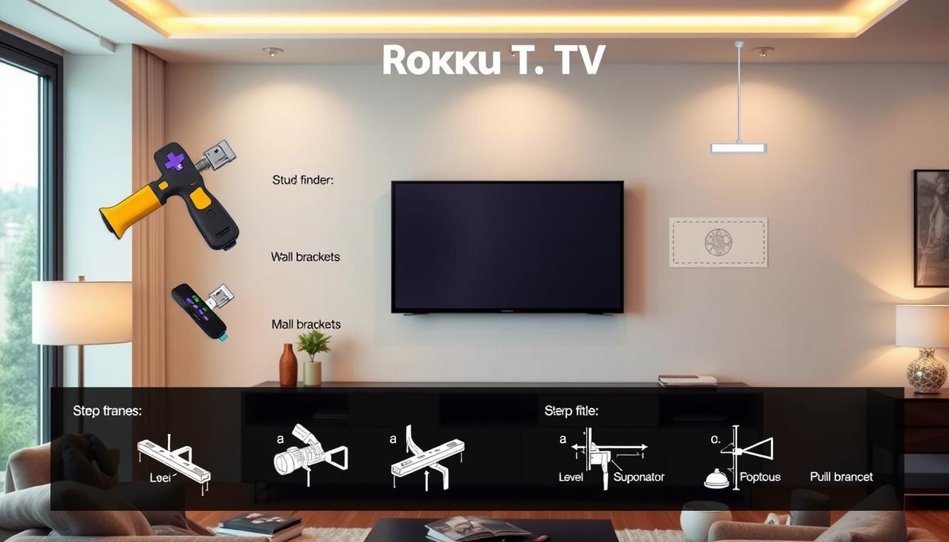 how to mount roku tv on wall