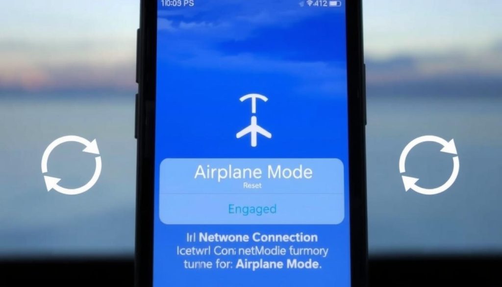 using airplane mode for network reset